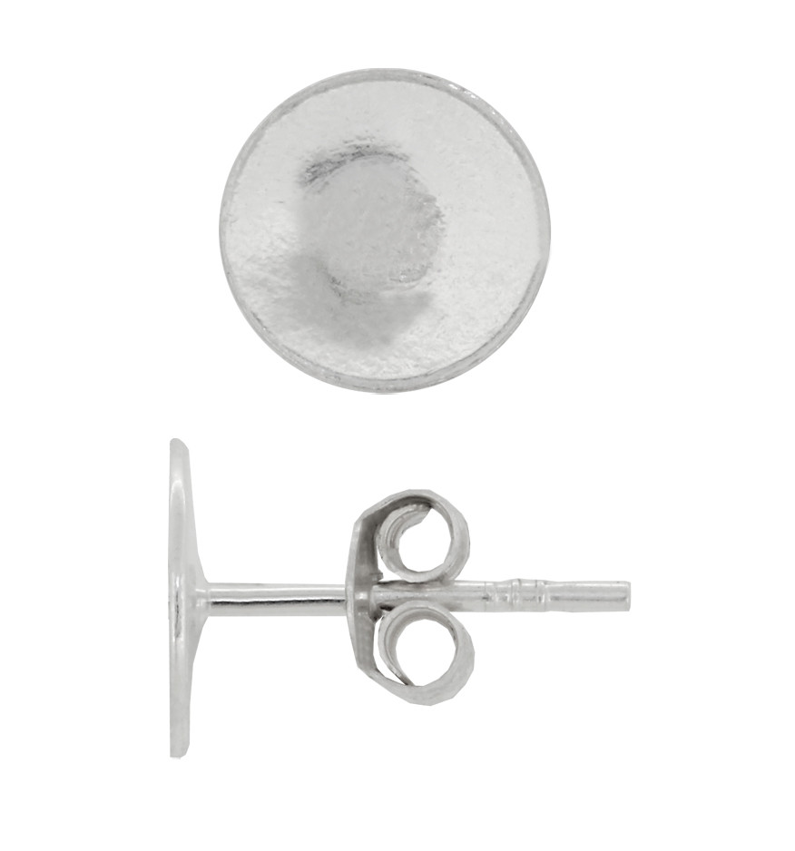 Sterling Silver Stud Posts for Gluing Rose Shape Flat Backs * Many Sizes
