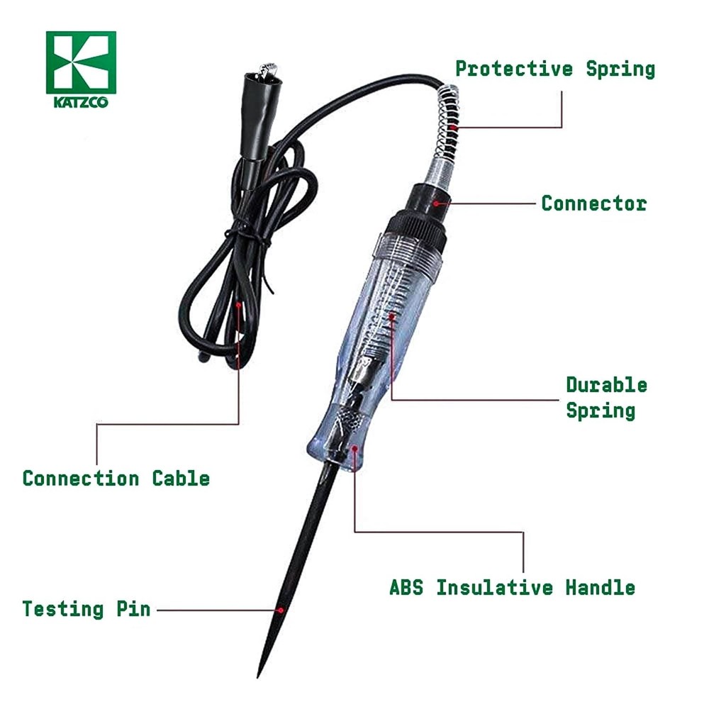 Portable Voltage Tester with Sharp Probe & 54" Cord - Prevent Electrical Issues