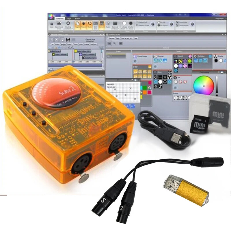 Suite 2 1536 channels DMX512 Stage Lighting Controller with Software DJ Lighting
