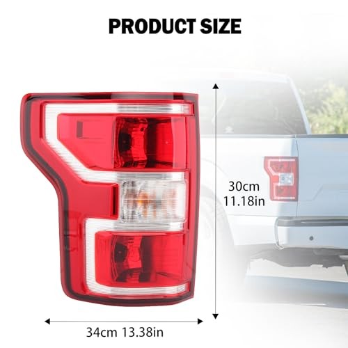 Driver Side Tail Light Assembly Compatible with Ford F-150 Left Driver Side