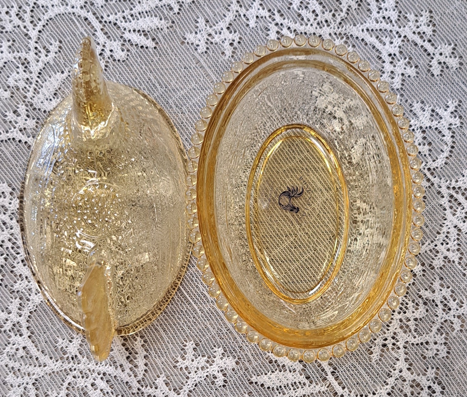 SET OF 3 Hen On Nest Roses Closet W/ Box & Sticker Limited # Small Indiana Style