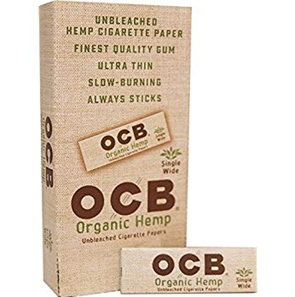 OCB Organic Hemp Rolling Papers Single Wide (24 Booklets)