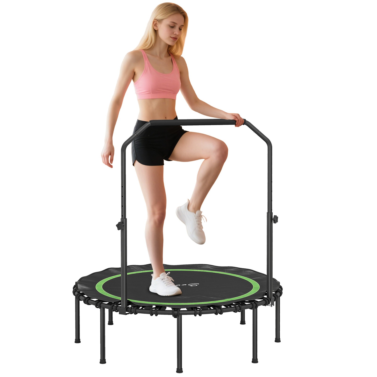 45" Rebounder Trampoline for Adults, Foldable Trampoline, Green