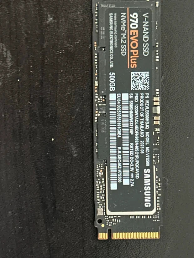Samsung 970 EVO Plus 500Gb M.2 2280 NVMe Internal SSD
