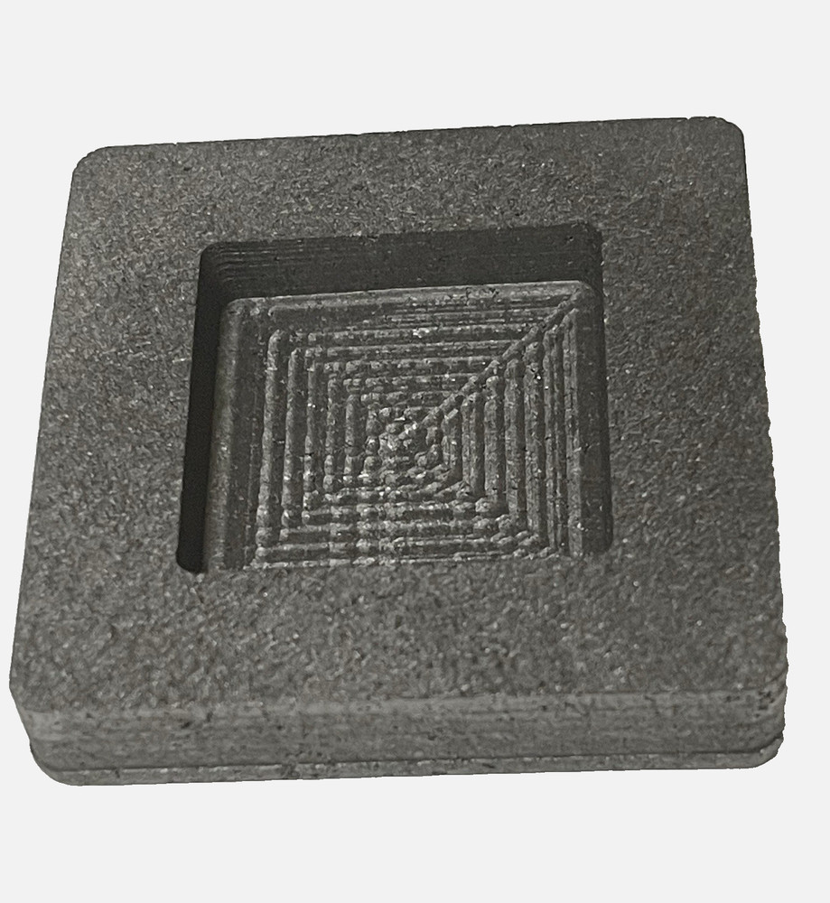 Graphite Ingot Mold for Casting 2 oz Silver Square