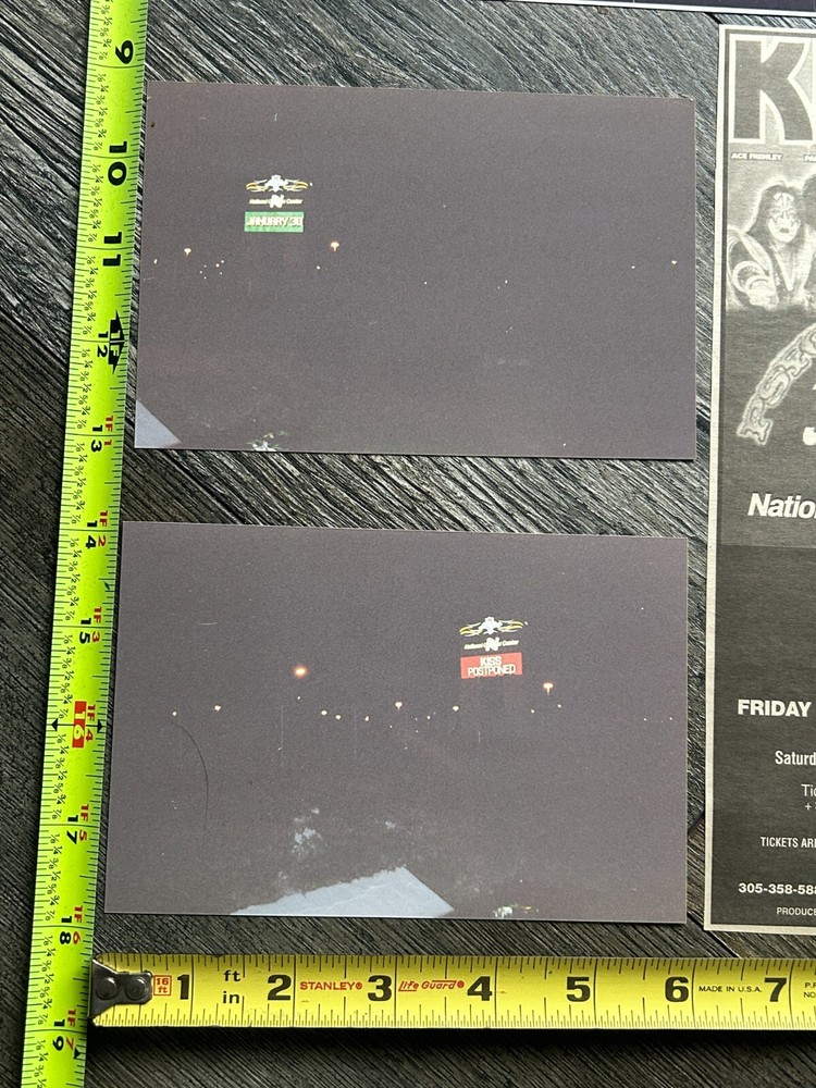 KISS Concert Ad Sign Photos Psycho Circus Tour Sunrise FL 1999 Lot Vintage Kiss