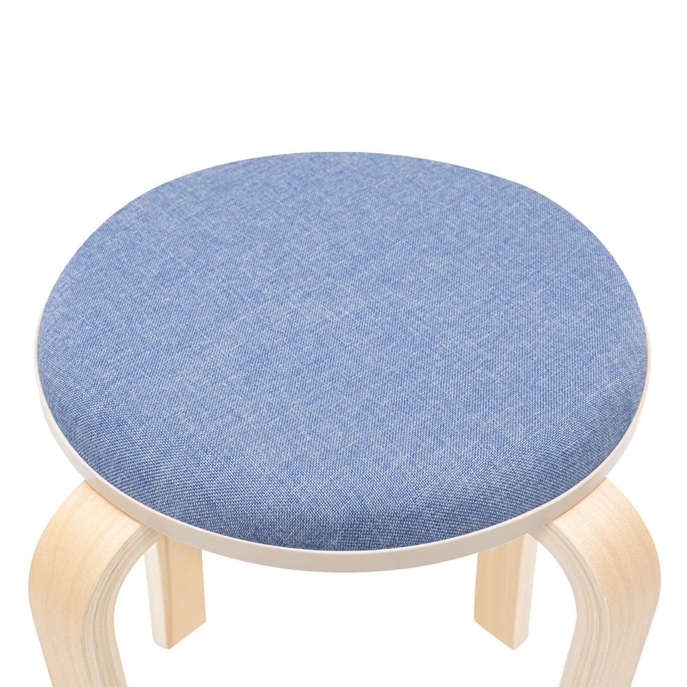 8pcs Stackable Stools Stackable Round Stools Mutil-color Stacking Wooden Stools