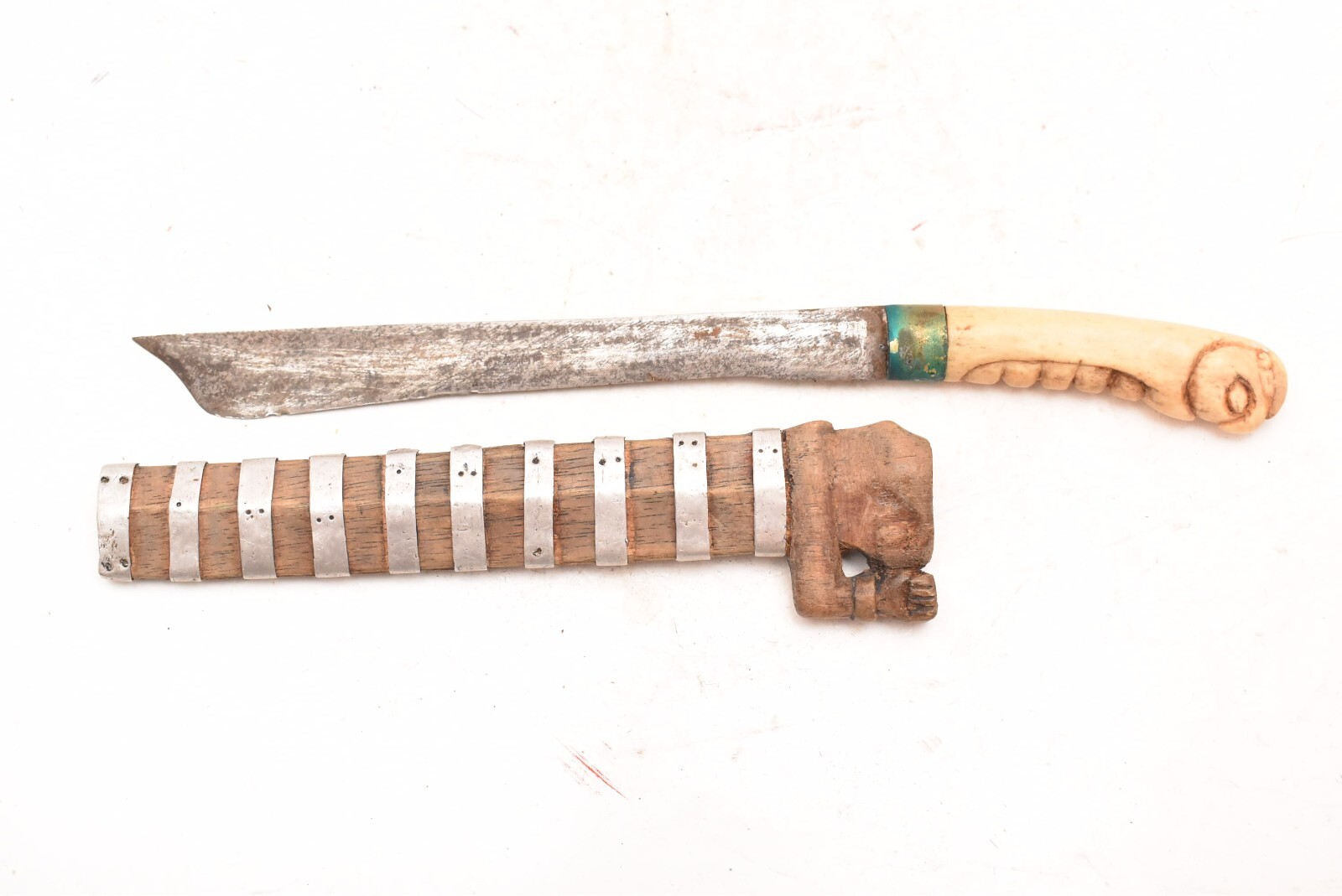 Antique Indonesian TUMBOK Dagger Bali Balinese Lombok Knife Weapon 10"