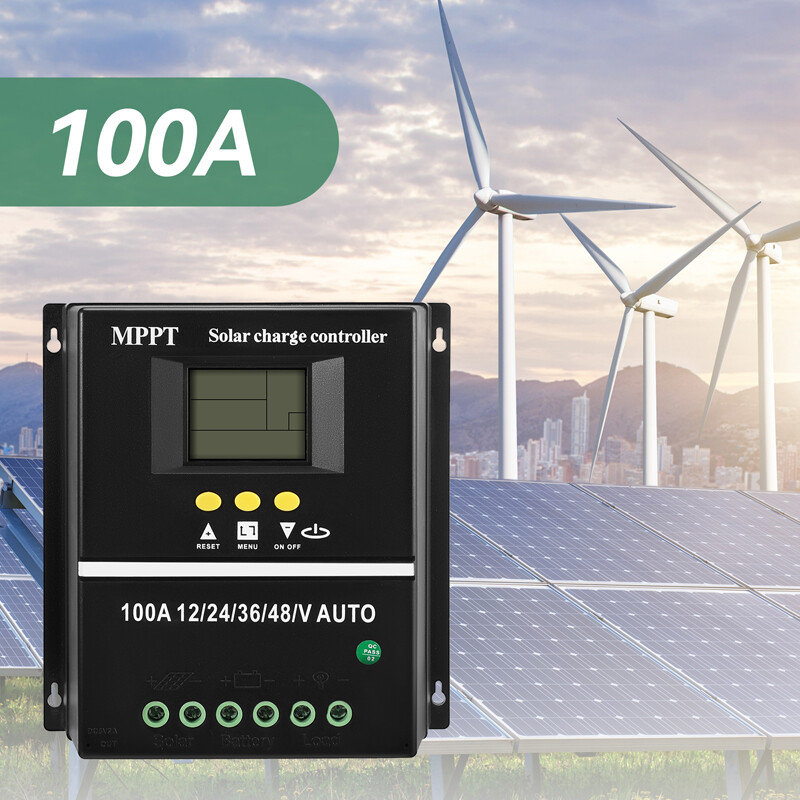 12/24V 60/80/100A MPPT Solar Charge Controller Panel Battery Regulator Dual USB