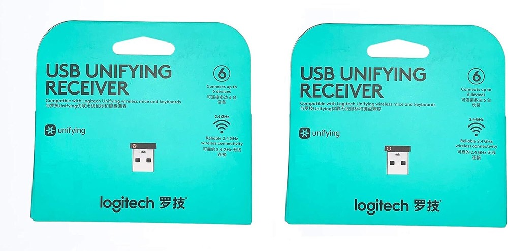 Pack of 2 Logitech Wireless Unifying USB Receiver 2.4 GHz FOR all Logitech