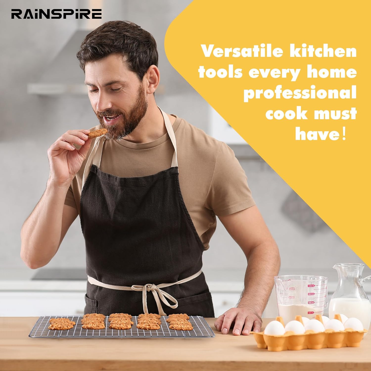 Stainless Steel Heavy Duty Cooling Rack, Fits Quarter Sheet Pan (8.5" X 12")