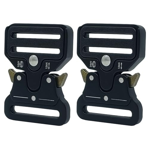 2 Pack Metal Quick Release Buckles, 1.5 inch (38mm), Adjustable for Backpack