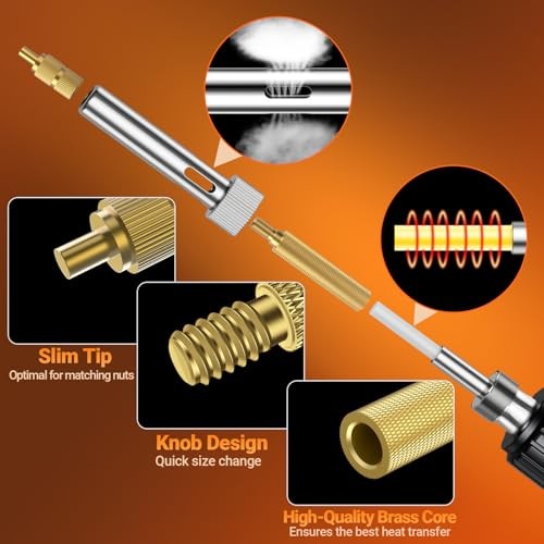 Threaded Inserts Set, 300Pcs Heat Set Inserts with M2 M3 M4 M5 M6 M8 Insert