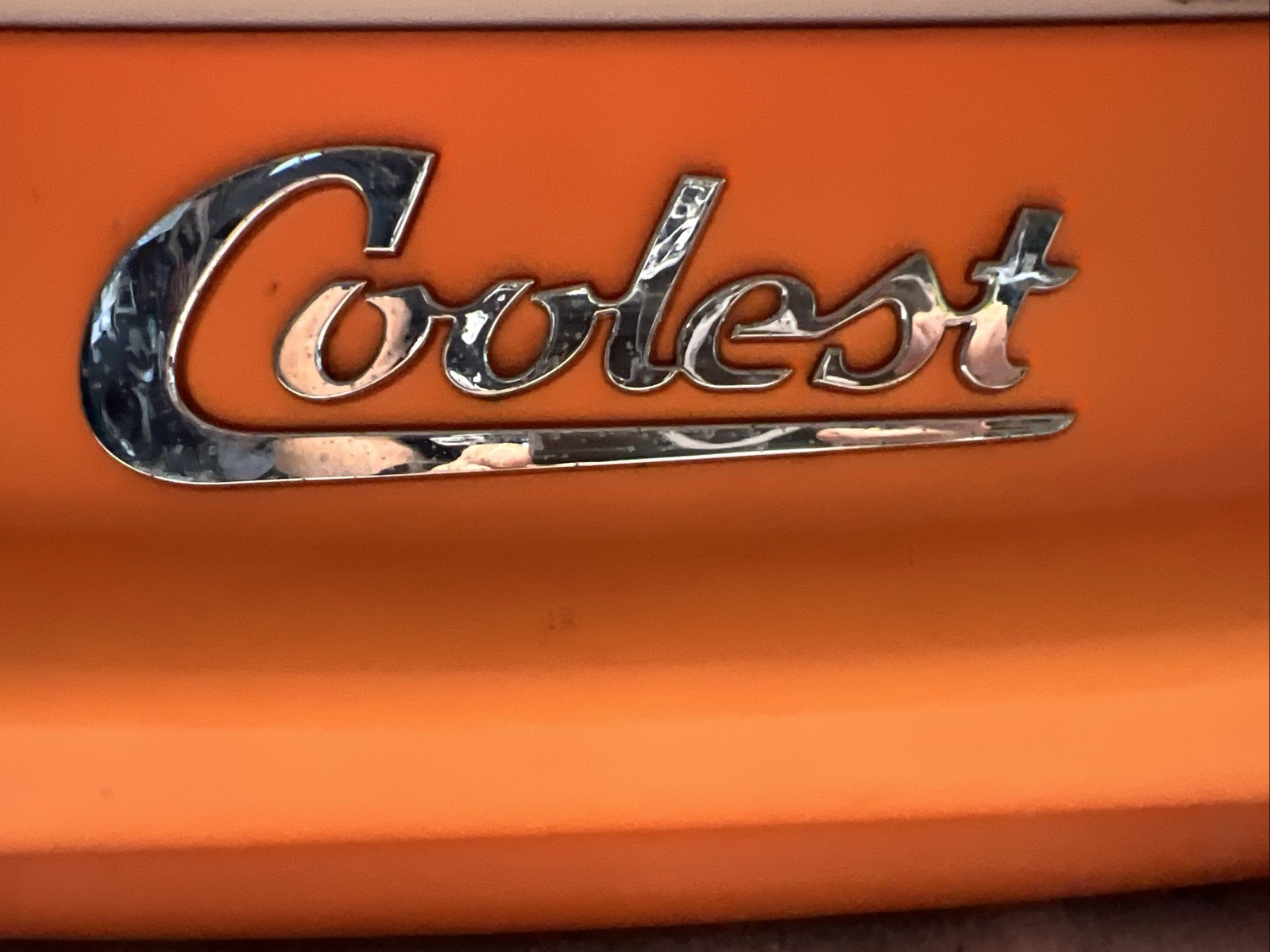 COOLEST COOLER Orange with Plates, Blender, Knife, Charger - See Notes