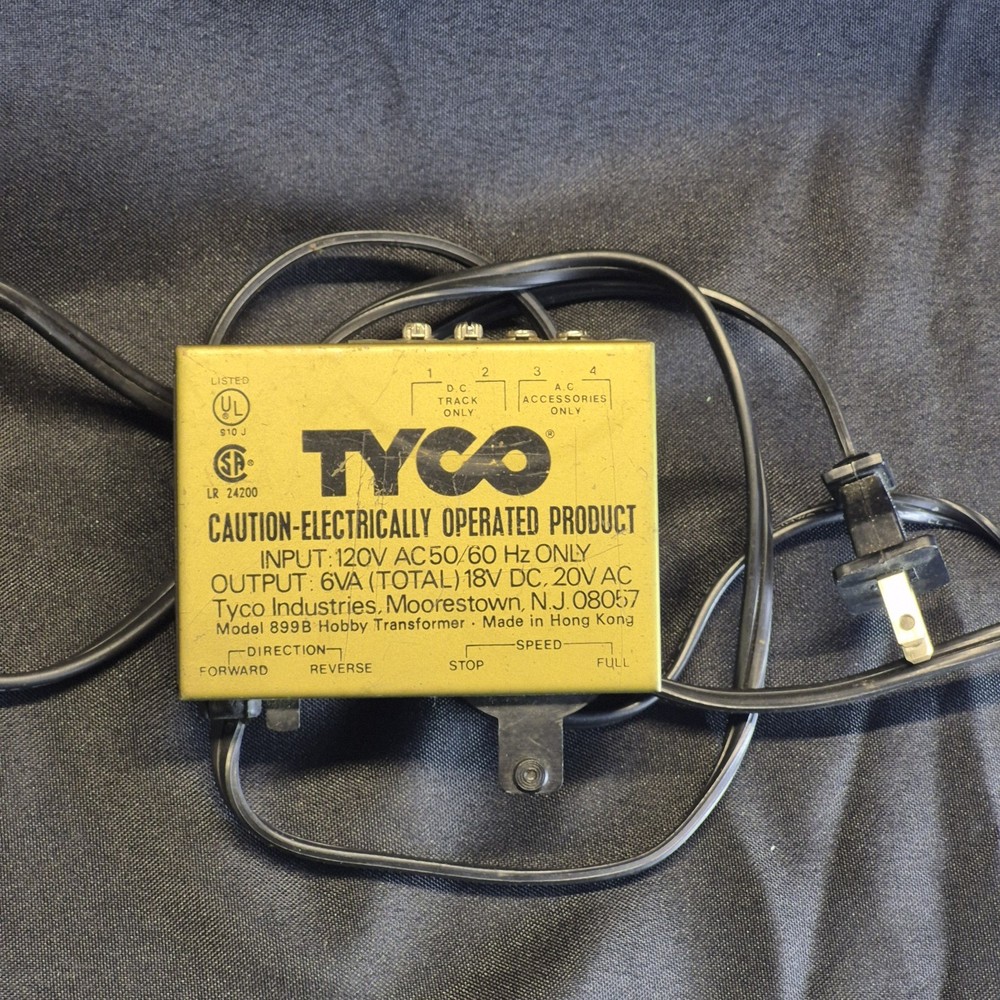 Tyco Transformer Model 899B Hobby Railroad Train Power Pack Untested