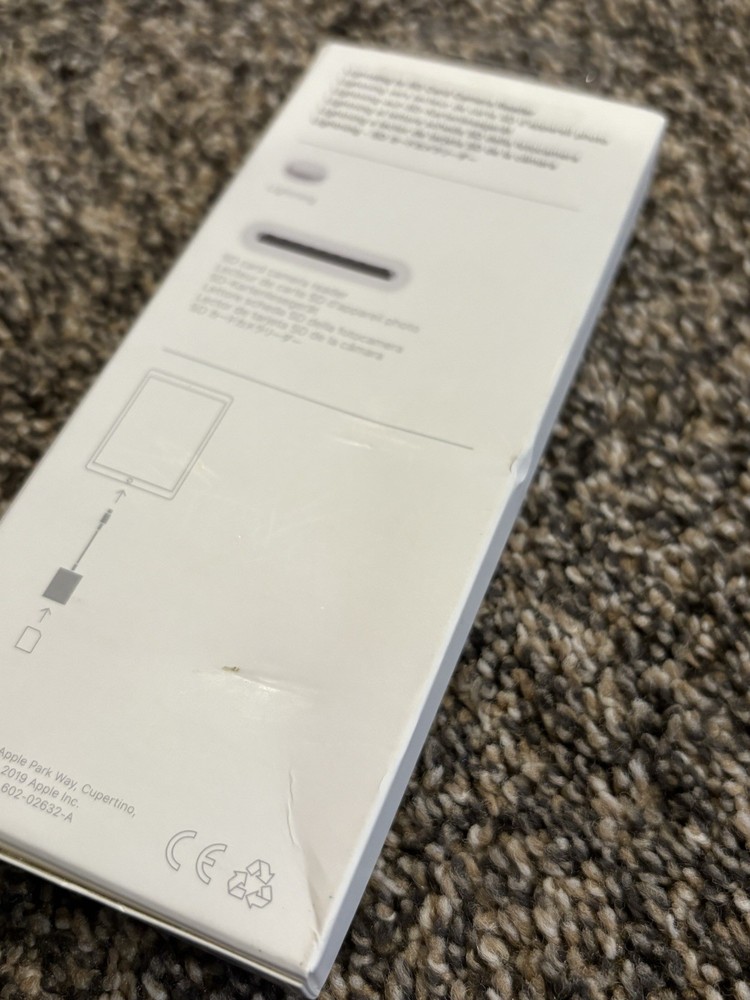 Apple Lightning To SD Card Camera Reader Items In Good Condition,Box Has Damage