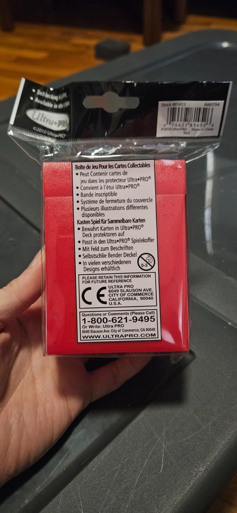 Ultra Pro 80 Card Deck Box - Red