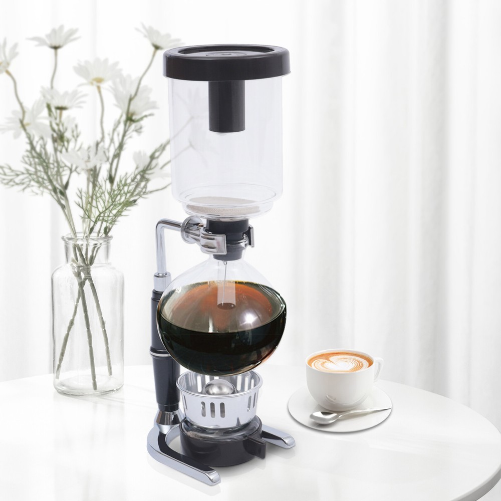 Coffee Syphon Tabletop Siphon Coffee Maker 5-Cup Syphon Coffee Brewer Machine