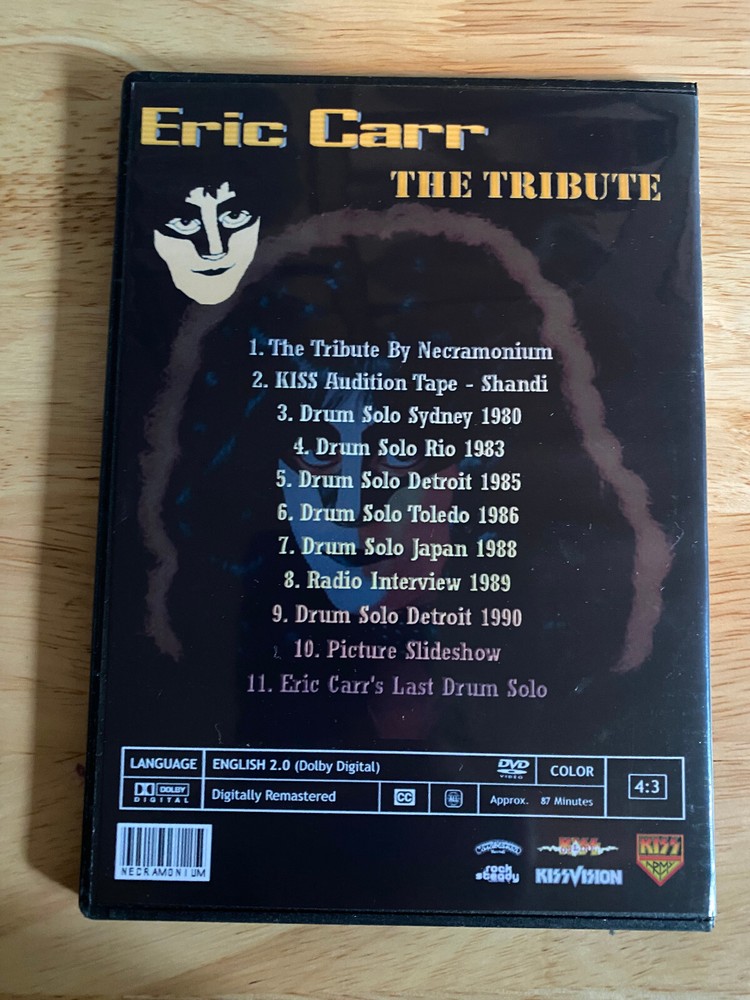 Eric Carr - The Tribute DVD KISS Gene Paul Ace Frehley