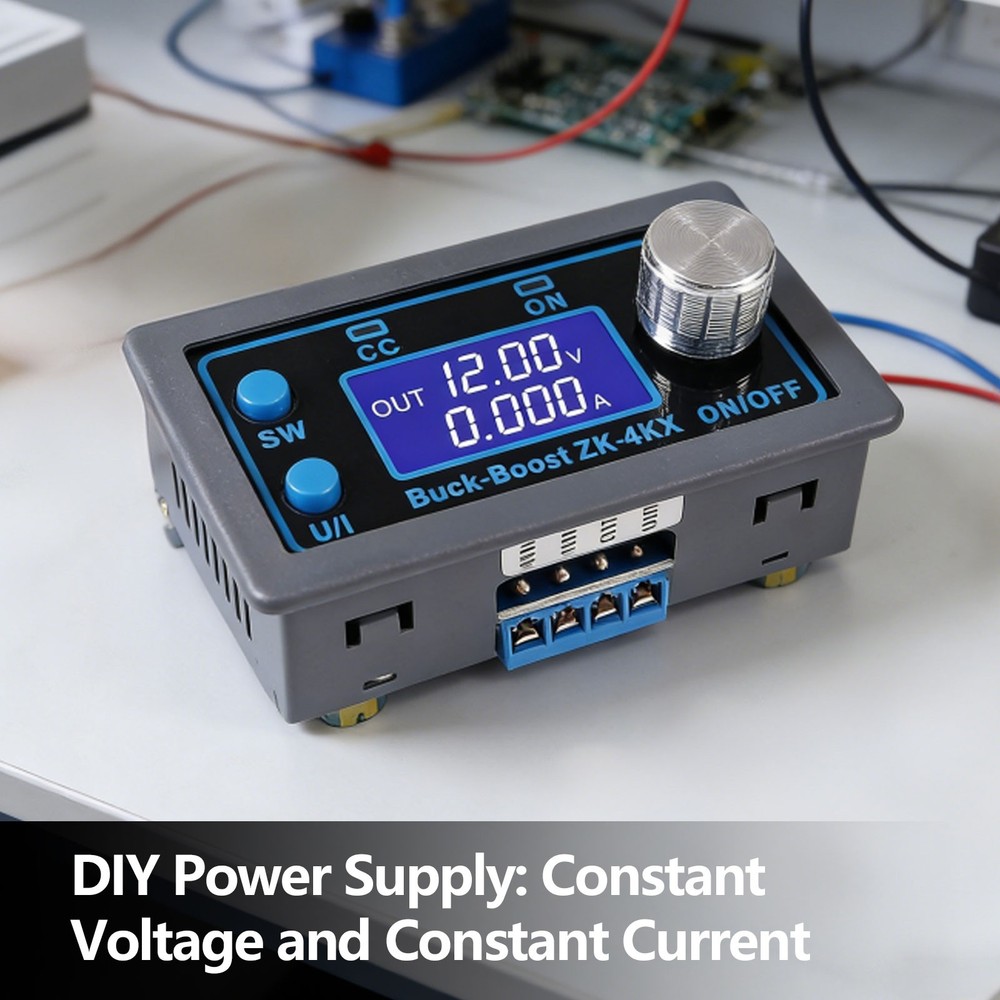DC Adjustable Step-Up Down Buck Boost Power Supply Voltage Regulator LCD Module