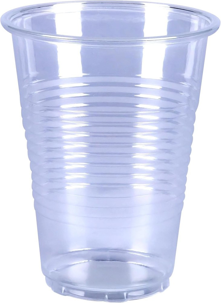 Small Disposable Clear Plastic Cups, 9oz, 100 Count