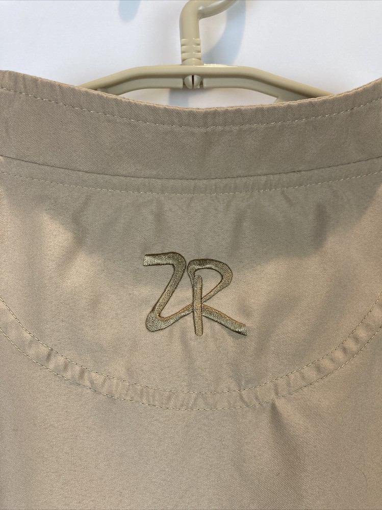 Zero Restriction Golf Mens XL Beige Tan Windbreaker Pullover 1/4 Snap Jacket