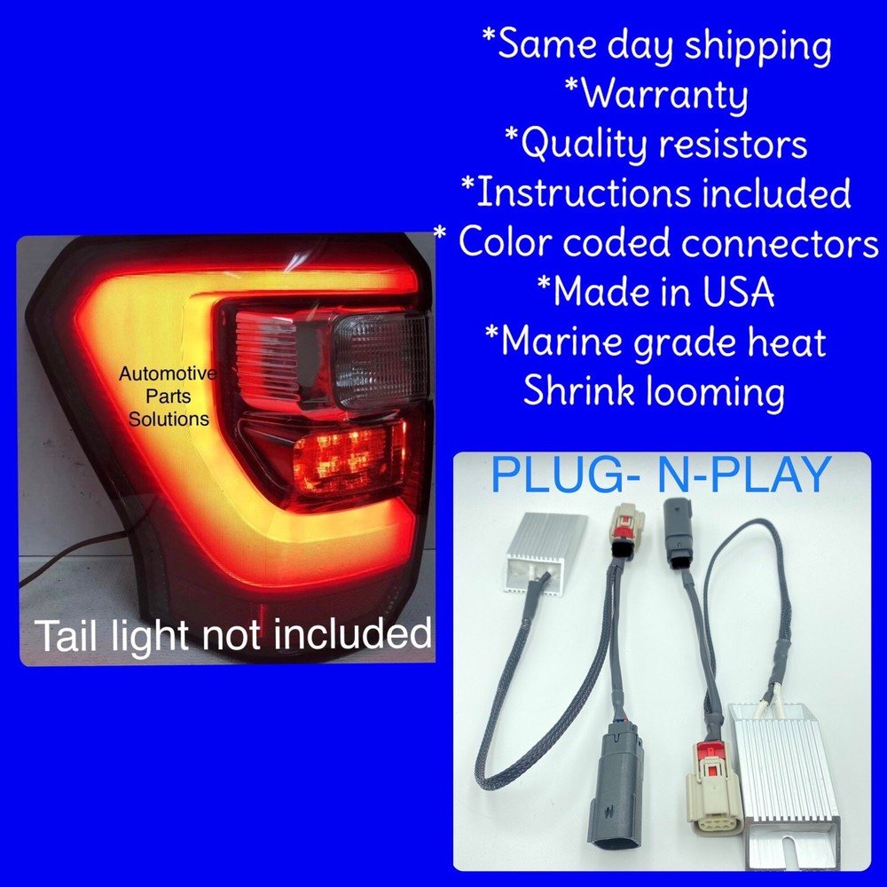 2018 - 2021 Ford EXPEDITION TAIL LIGHT CONVERSION ADAPTER HALOGEN to LED  PNP