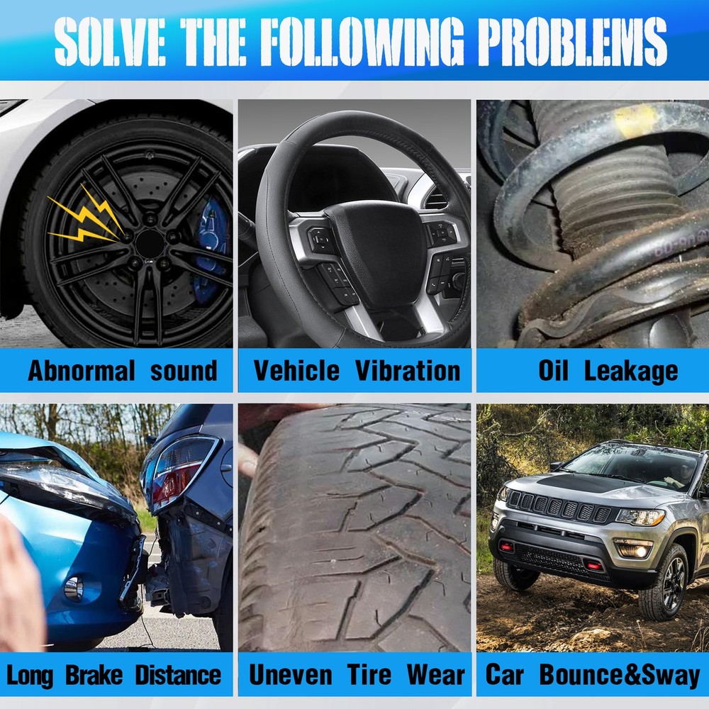 Front Pair Complete Struts & Coil Spring Assemblies for 2007-2017 Jeep Patriot