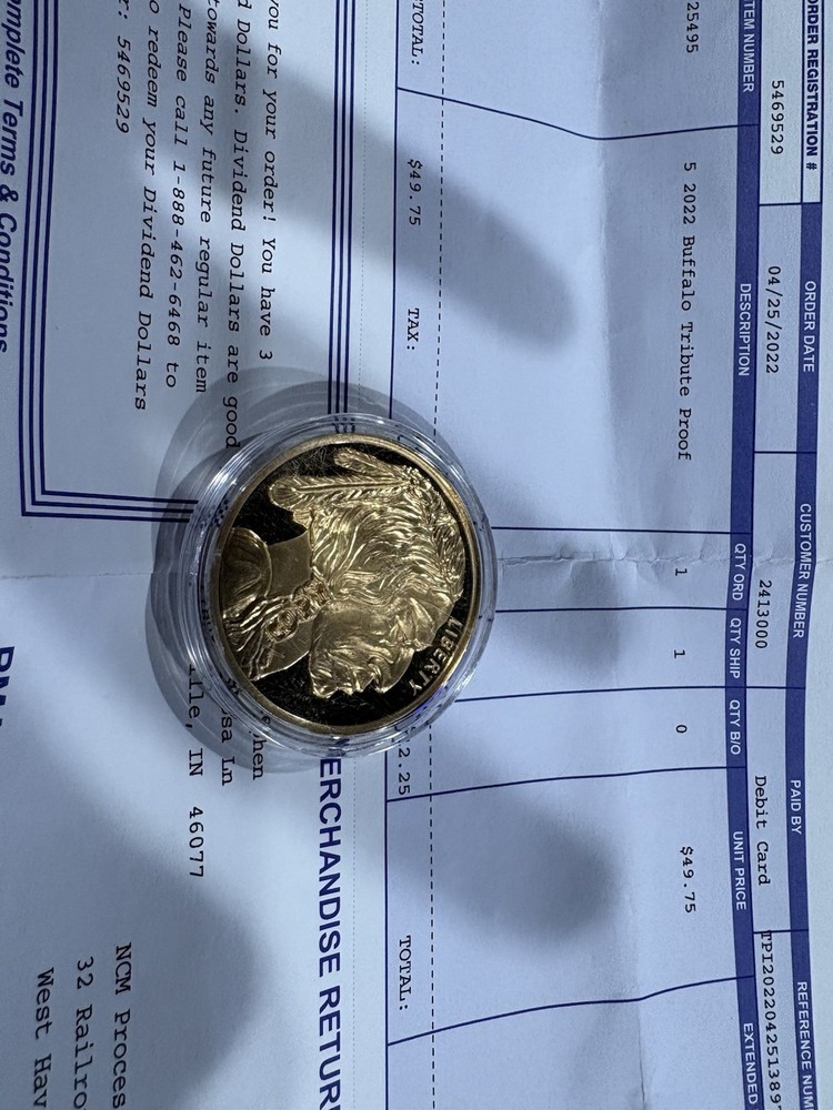 2022 Buffalo Tribute Proof