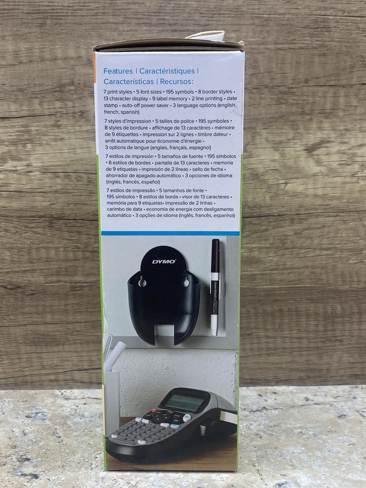 Silver Dymo Letratag 100H Versatile Handheld Label Maker Easy-To-Use Interface
