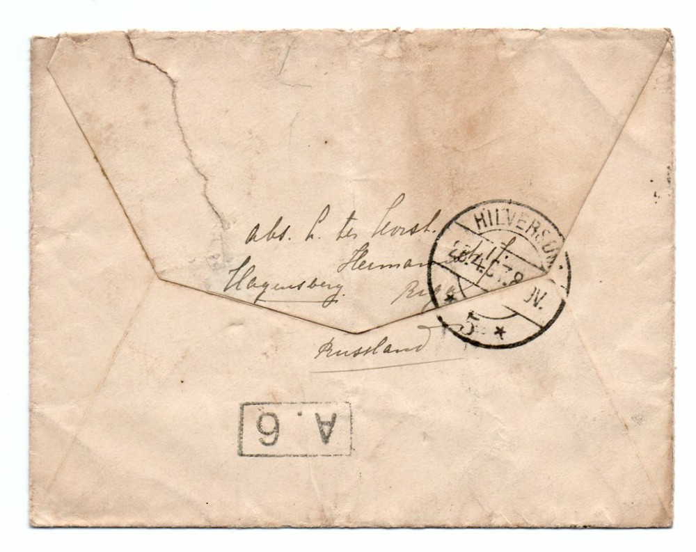 RUSSIA: Cover Riga to Holland 1907. Arr.canc.