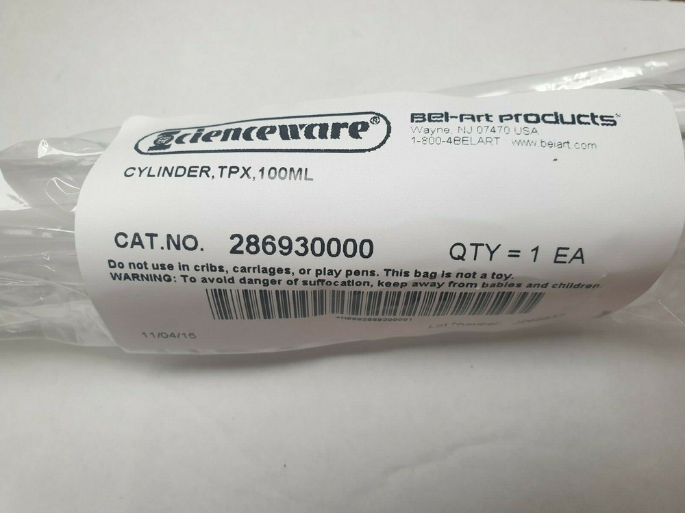 SCIENCEWARE 286930000 CYLINDER TPX 100ML 3/PK (uptable.2)