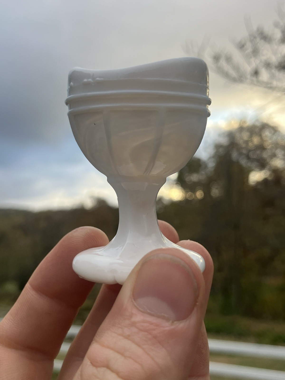 Vintage Milk Glass Slag Eye Wash LOT OF 24 Apothecary Medical