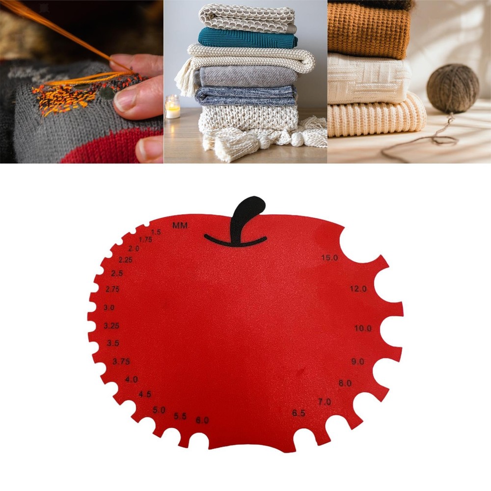 Crochet Hook Ruler Sizer Knitting Sizer Tool Durable Flexible Knitting