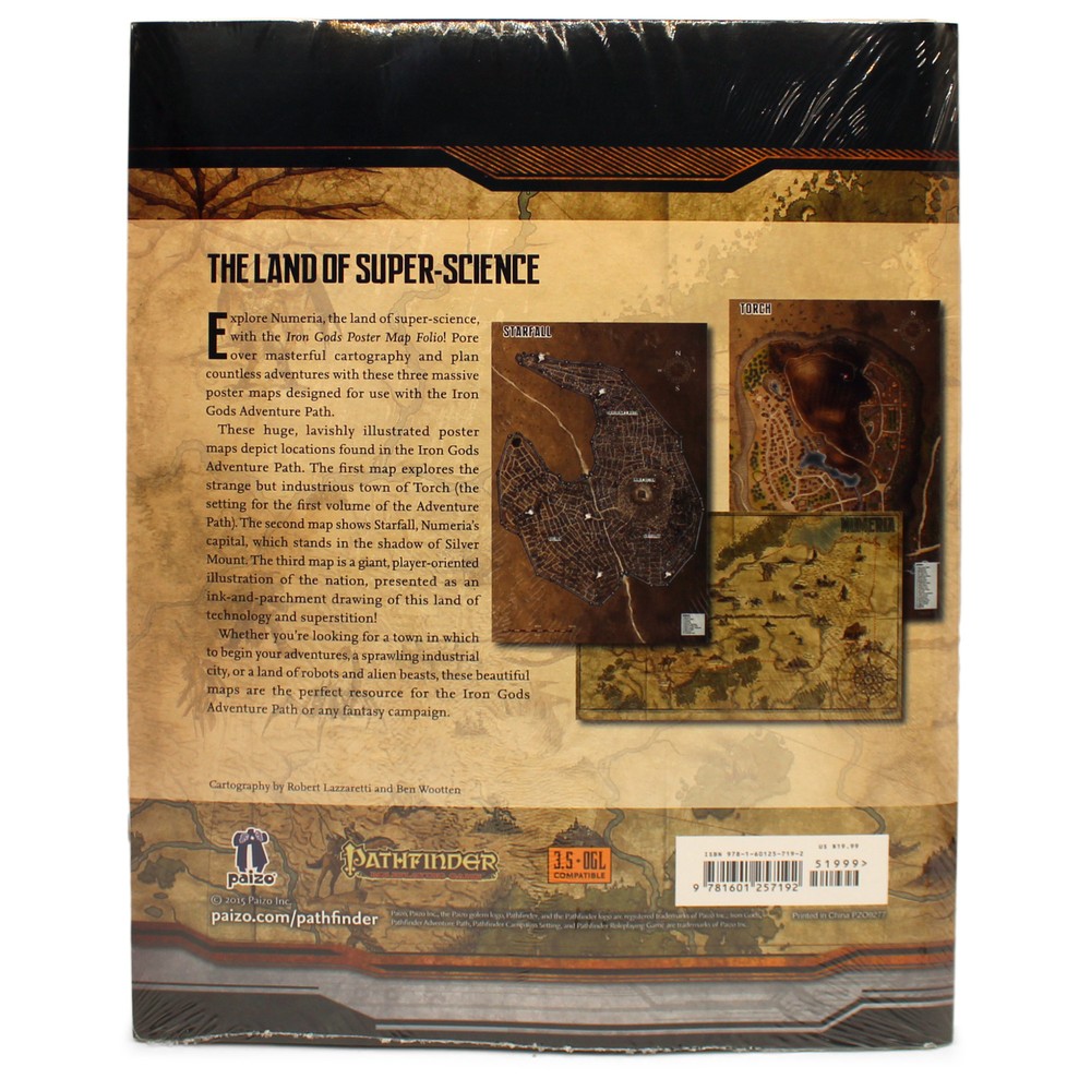 Pathfinder (RPG) Campaign Setting: Iron Gods Poster Map Folio