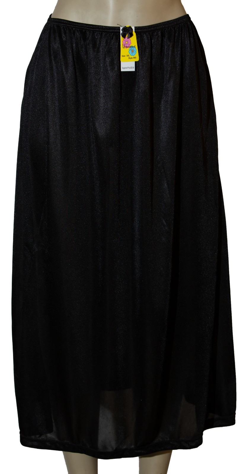 31" Length Women Plain Long Half Slip Ladies 100% Polyester S M L XL 2X 3X 995