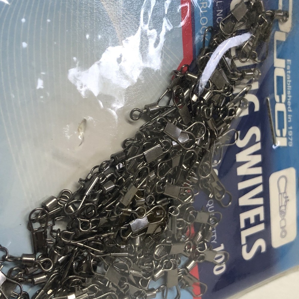 PUCCI Rolling Swivels Size 10 w/ Interlock Snap 100 Value Pack