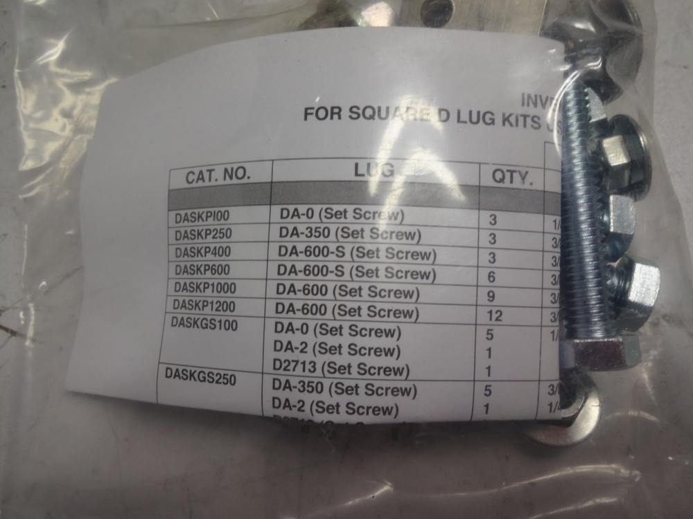 New Square D DASKGS250 Aluminum Lug Kit
