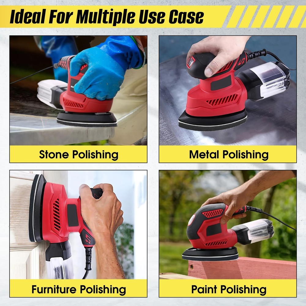 5 Pack Mouse Detail Sanding Interface Pad Hook and Loop - Triangle ... Fast Ship