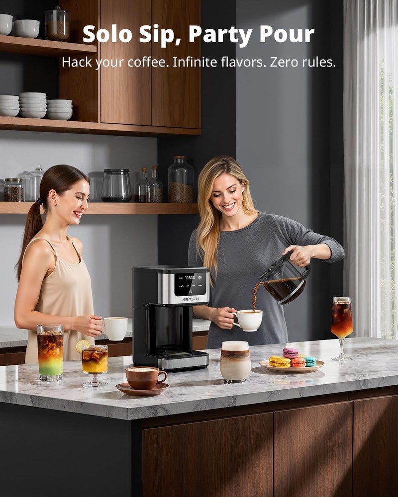 AIRMSEN 14-Cup Programmable Drip Coffee Maker – 1000W Fast Brewing Coffee Mac...