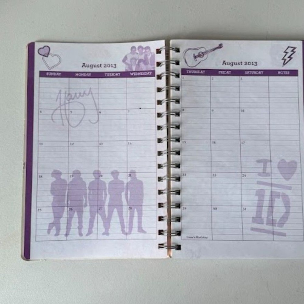 One Direction Spiral Bound Agenda Planner Journal 2013-2014