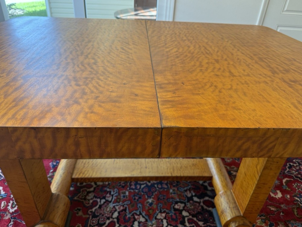 Art Deco Dining Table, Flamed Oak, High Quality