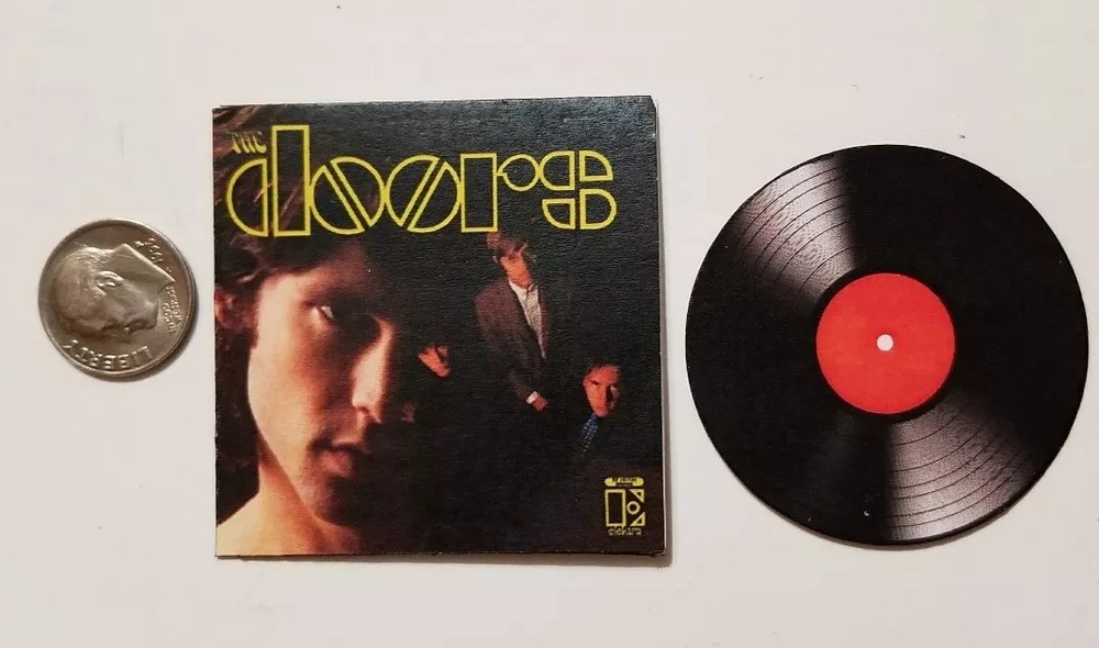 Miniature record album Barbie Gi Joe 1/6  playscale The Doors Jim Morrison