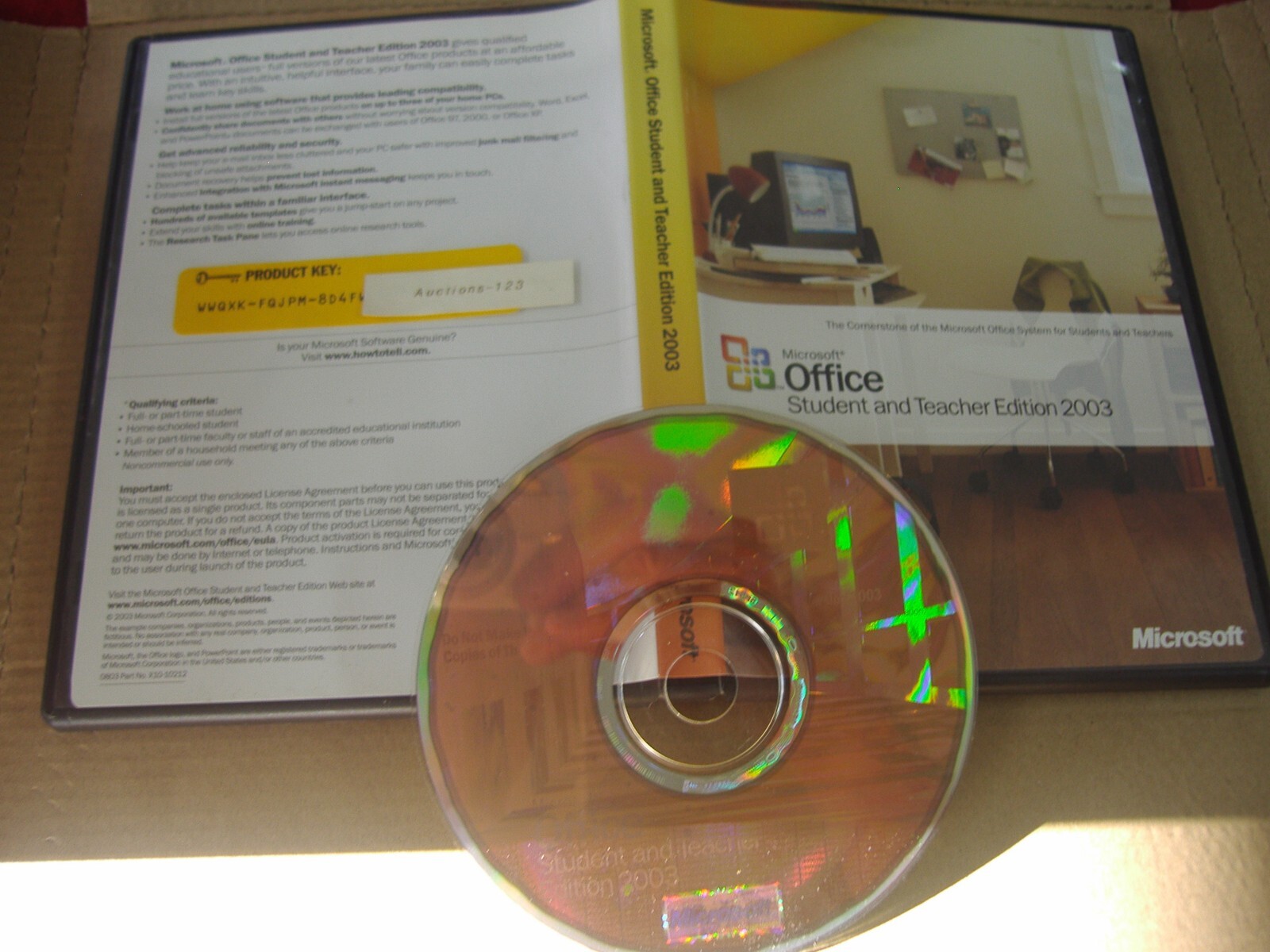Microsoft Office 2003 Student and Teacher Full English DVD Version =BRAND NEW=
