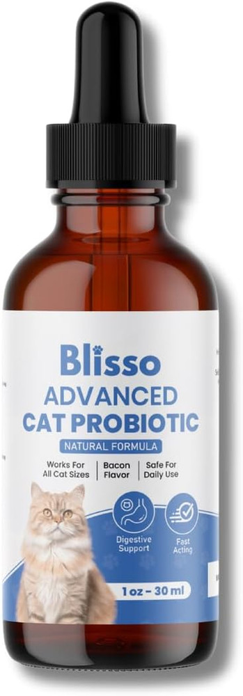 Advanced Cat Probiotic Drops – Digestive Support for Cats with Diarrhea, Vomitin