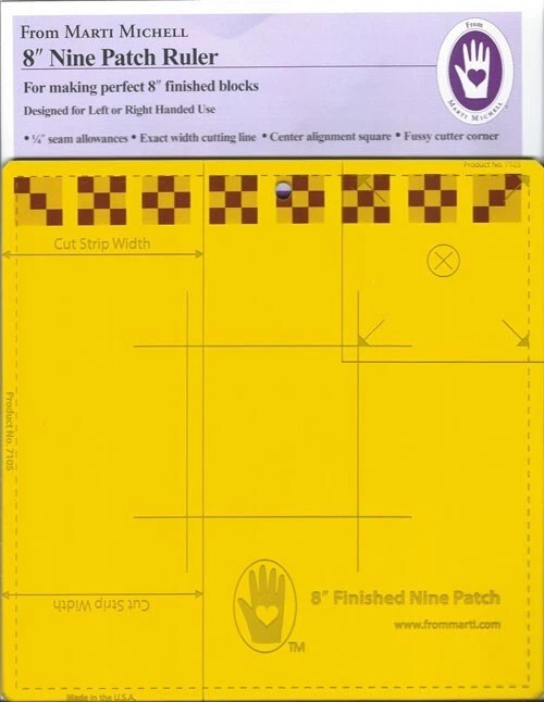 Marti Michell 8" NINE PATCH RULER TEMPLATES