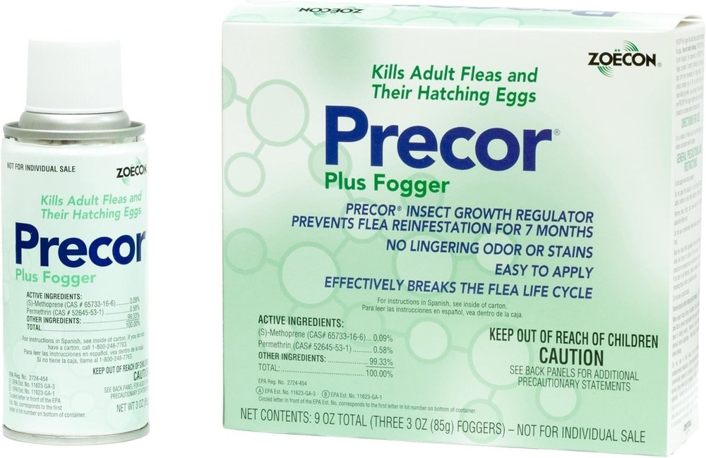 Precor Plus Fogger with IGR - 3 x 3 oz cans Flea Control