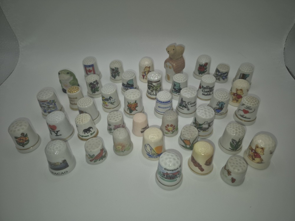 Vintage Porcelain State Thimble Lot