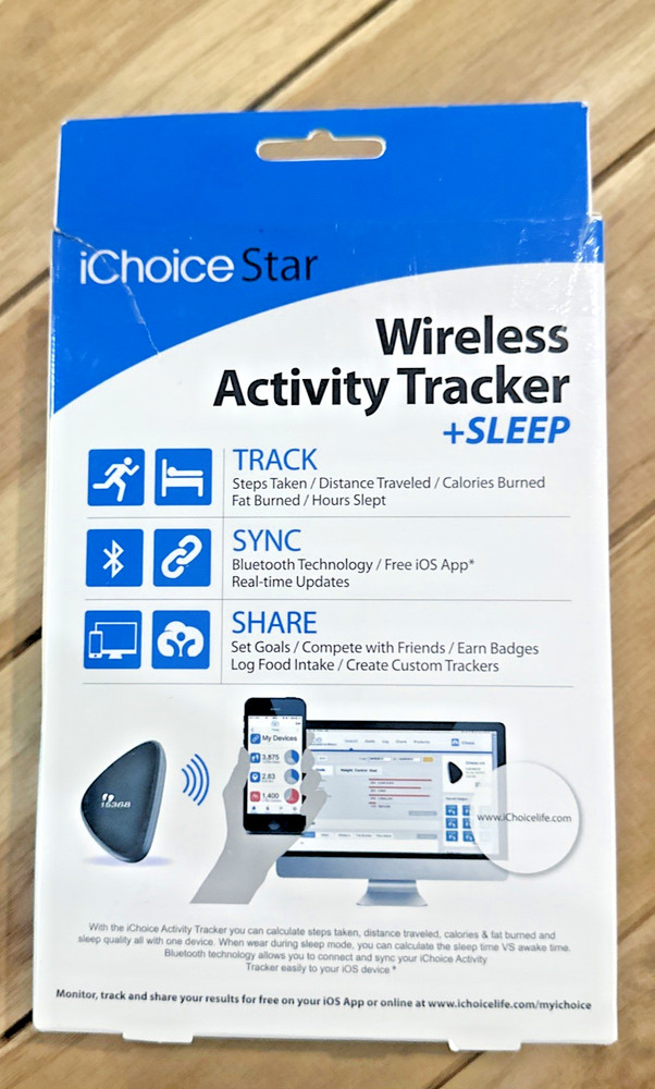 ICHOICE STAR A30 BLUETOOTH WIRELESS ACTIVITY & SLEEP TRACKER - BLACK