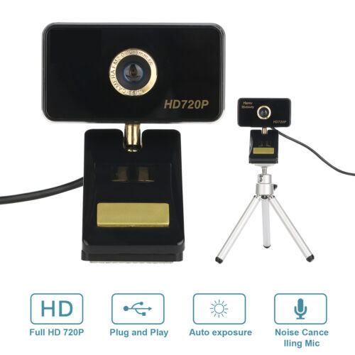 720P HD Webcam with Microphone USB Streaming Web Camera for PC/Computer/Desktop